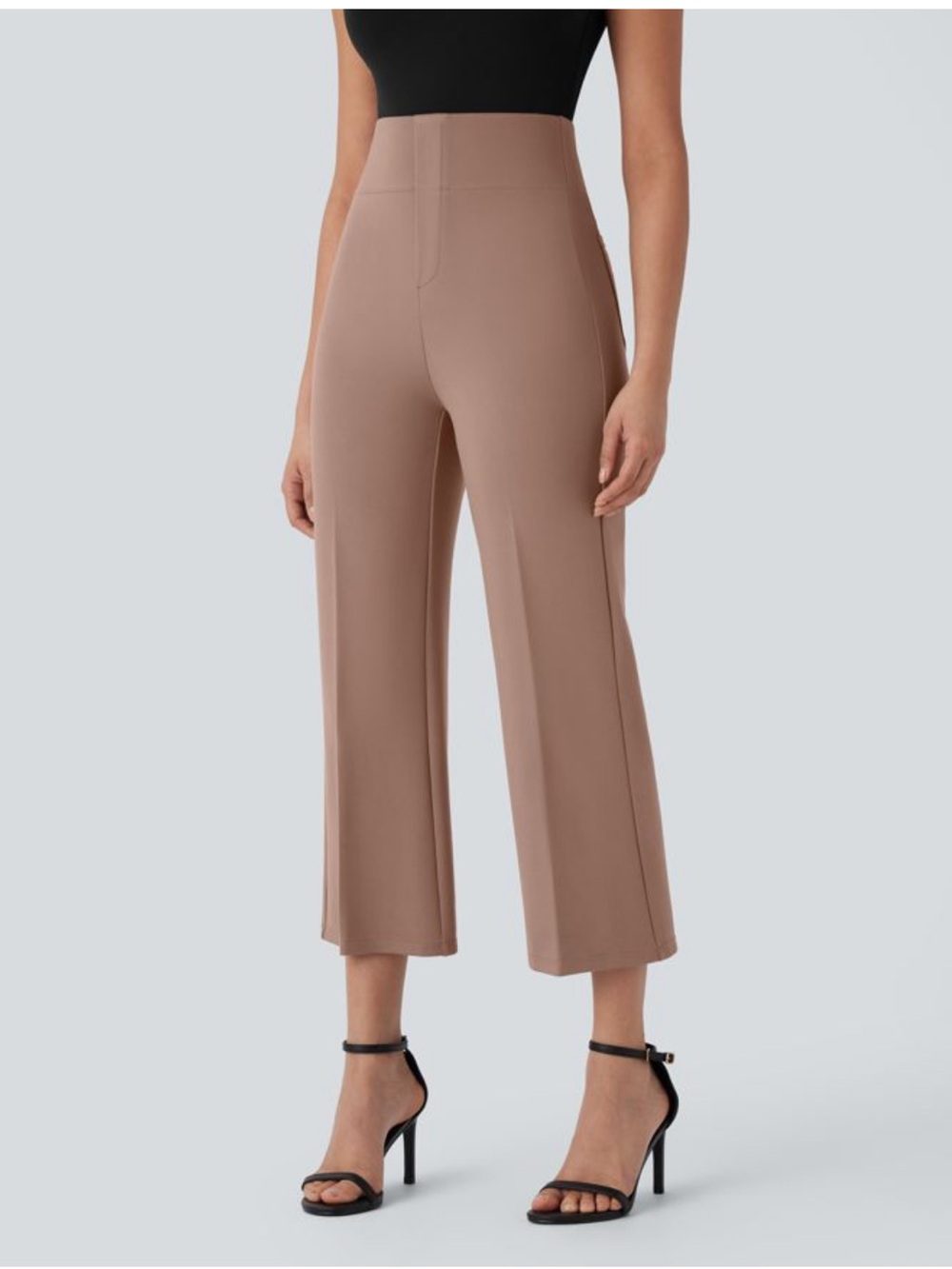 Halara Flex High Waisted Tummy Control Pocket Cropped Work Pants Size Large